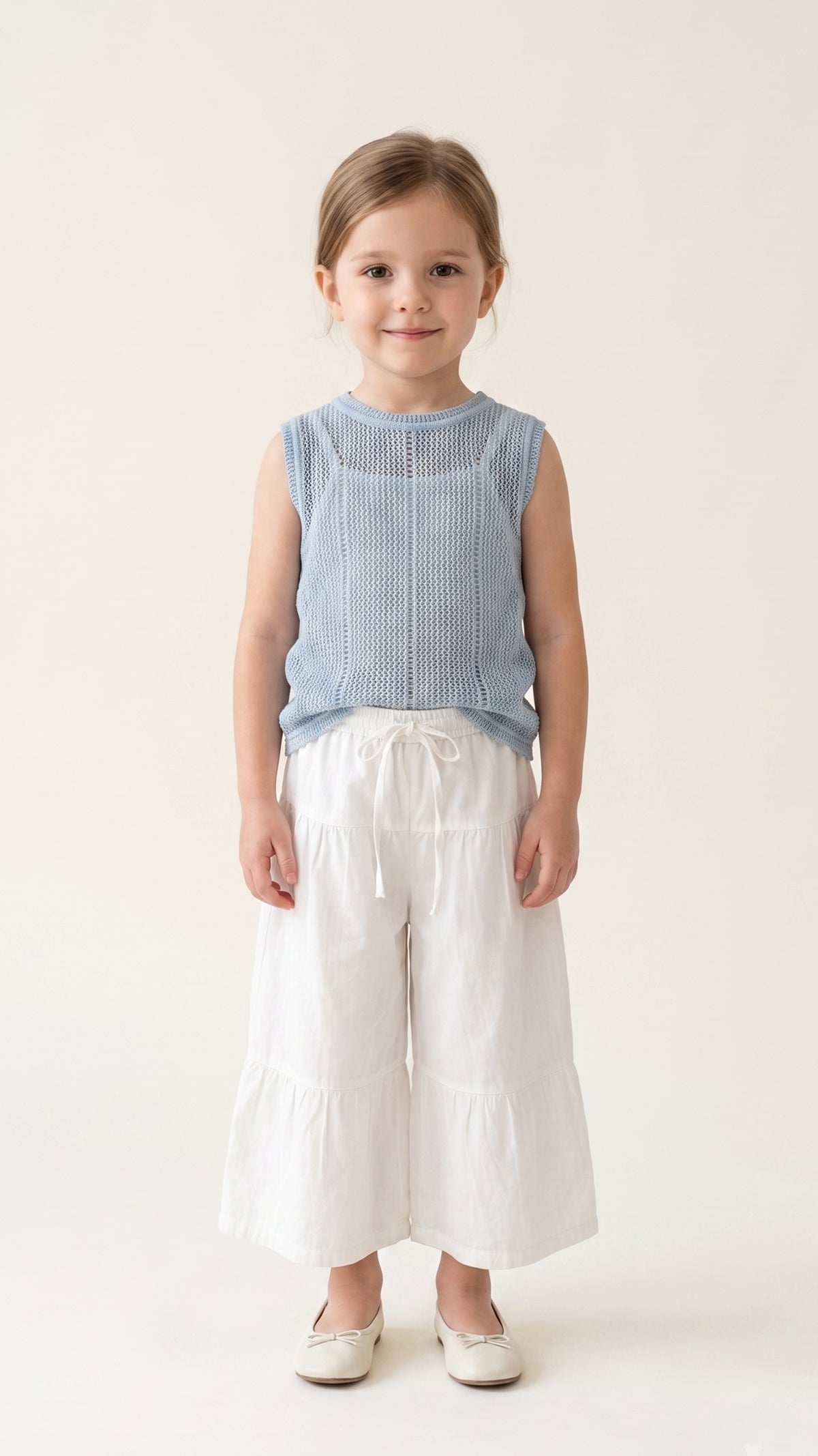 Drop-Yoke Wide-Leg Culottes