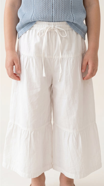 Drop-Yoke Wide-Leg Culottes