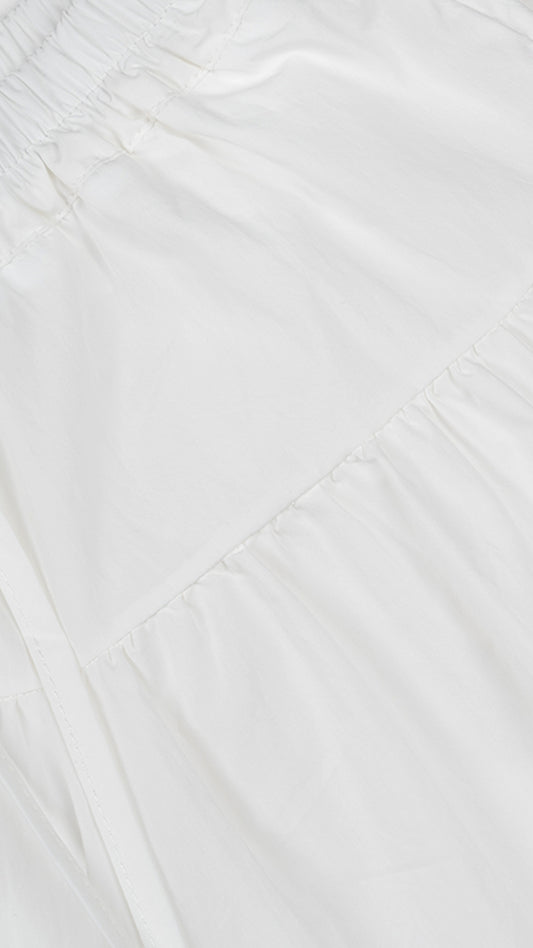 Drop-Yoke Wide-Leg Culottes