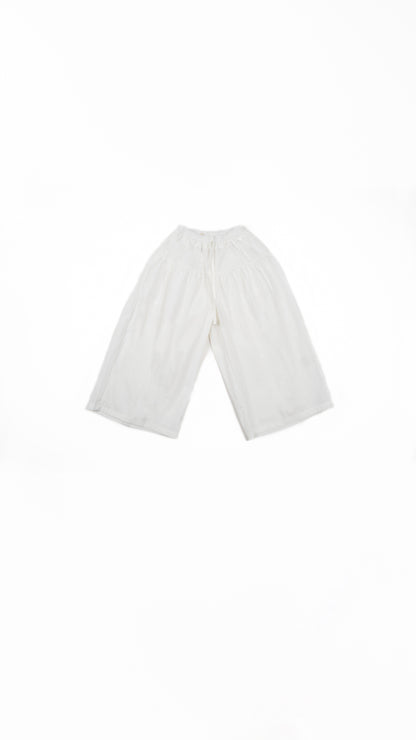 Drop-Yoke Wide-Leg Culottes