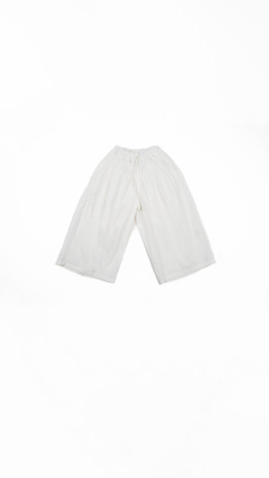 Drop-Yoke Wide-Leg Culottes
