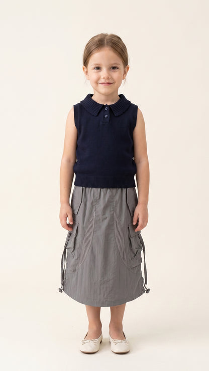 Multi-Pocket Cargo Skirt