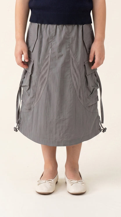 Multi-Pocket Cargo Skirt