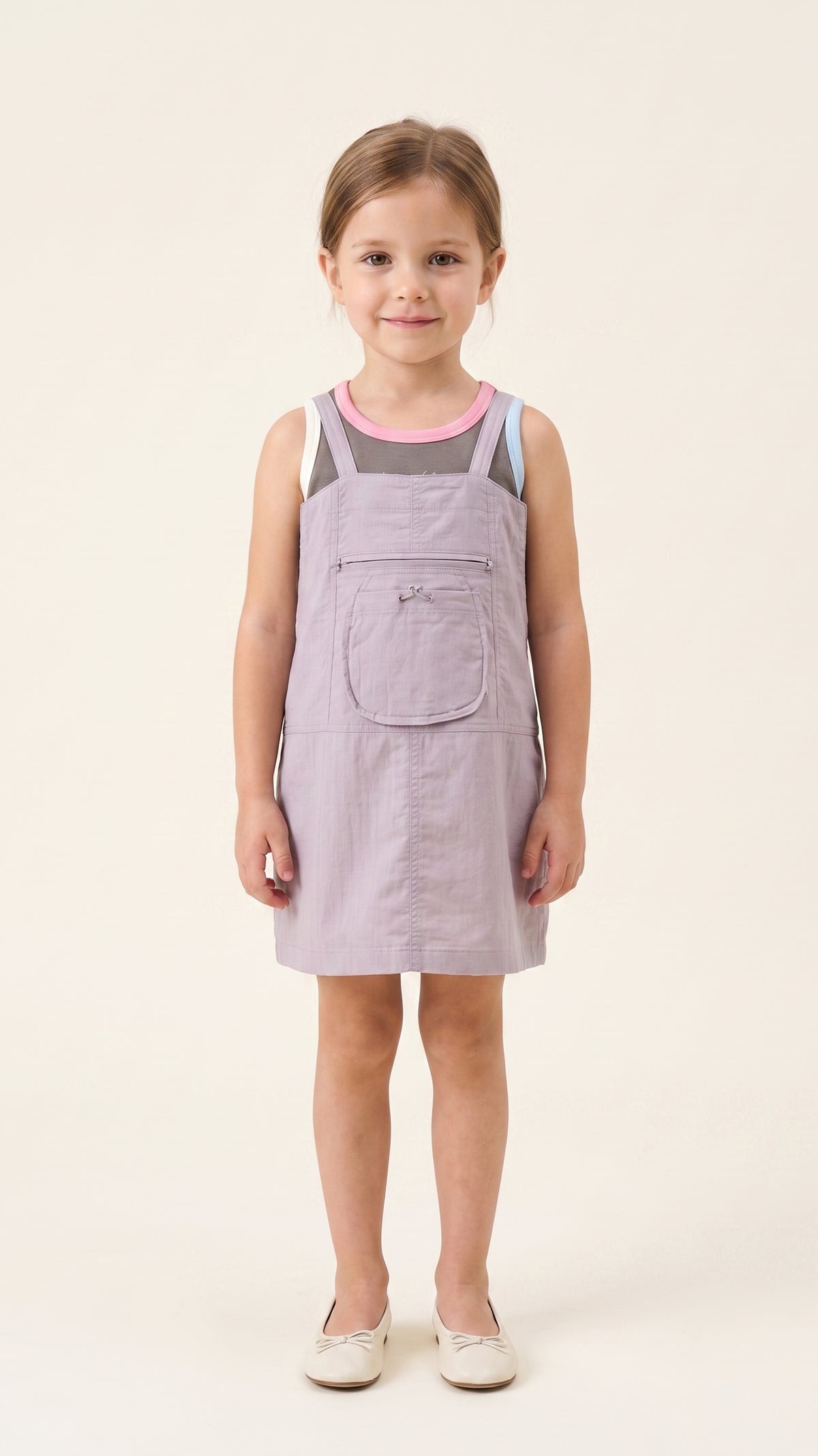 Cargo Pocket Detail Pinafore Dress