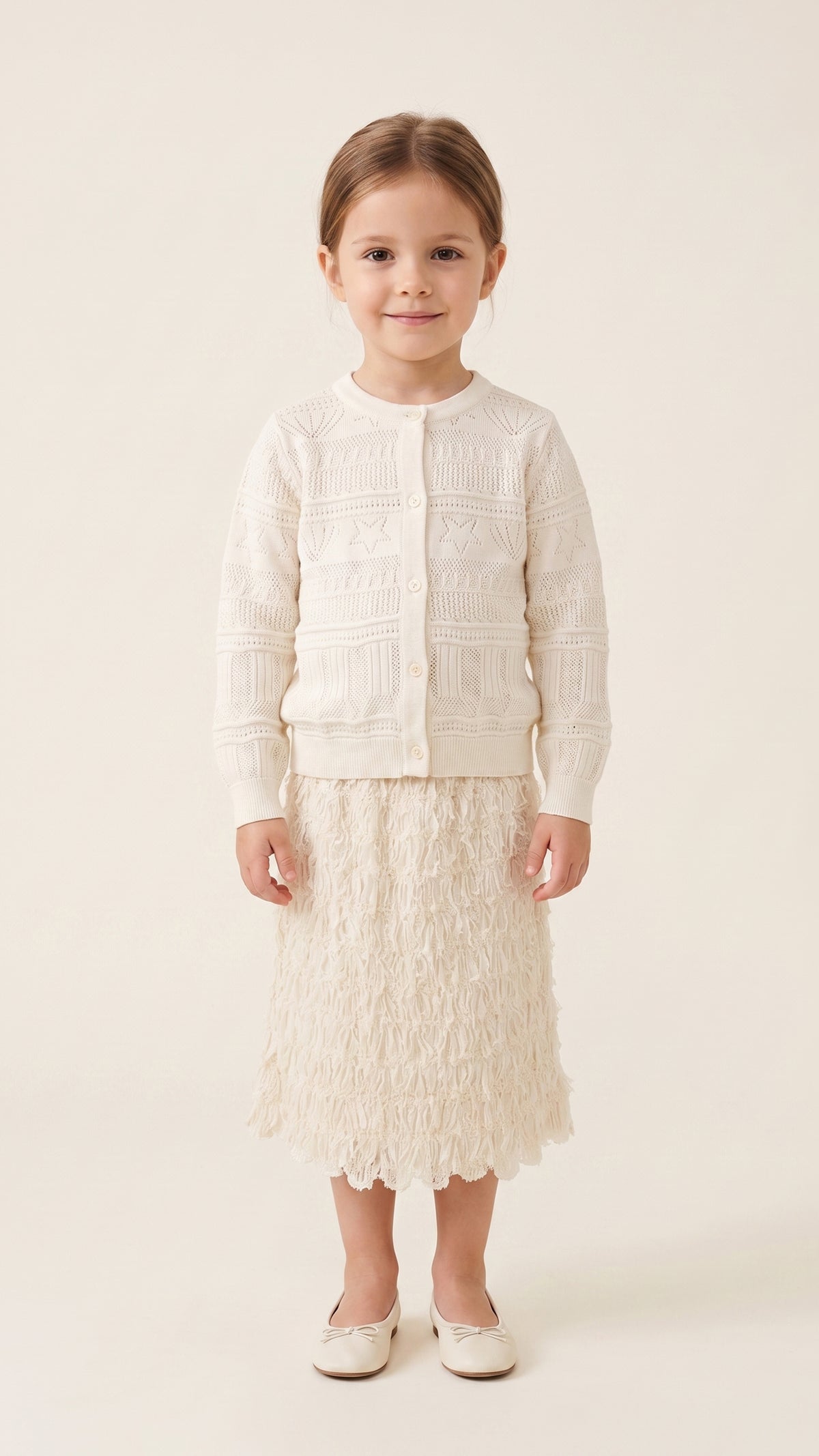 Pointelle Knit Cardigan