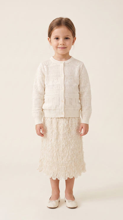 Pointelle Knit Cardigan