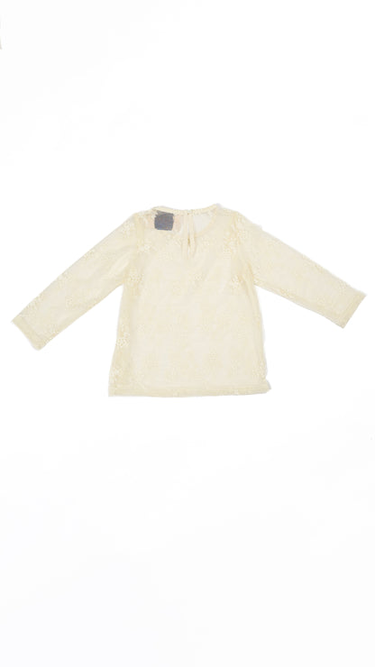 Sheer Floral Mesh Lace Top