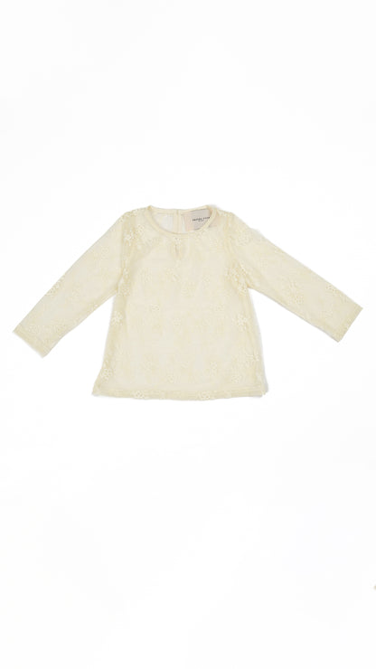 Sheer Floral Mesh Lace Top