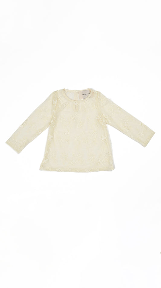 Sheer Floral Mesh Lace Top