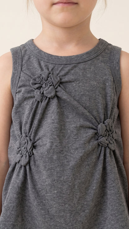 Draped Fabric-Rosettes Tank Top