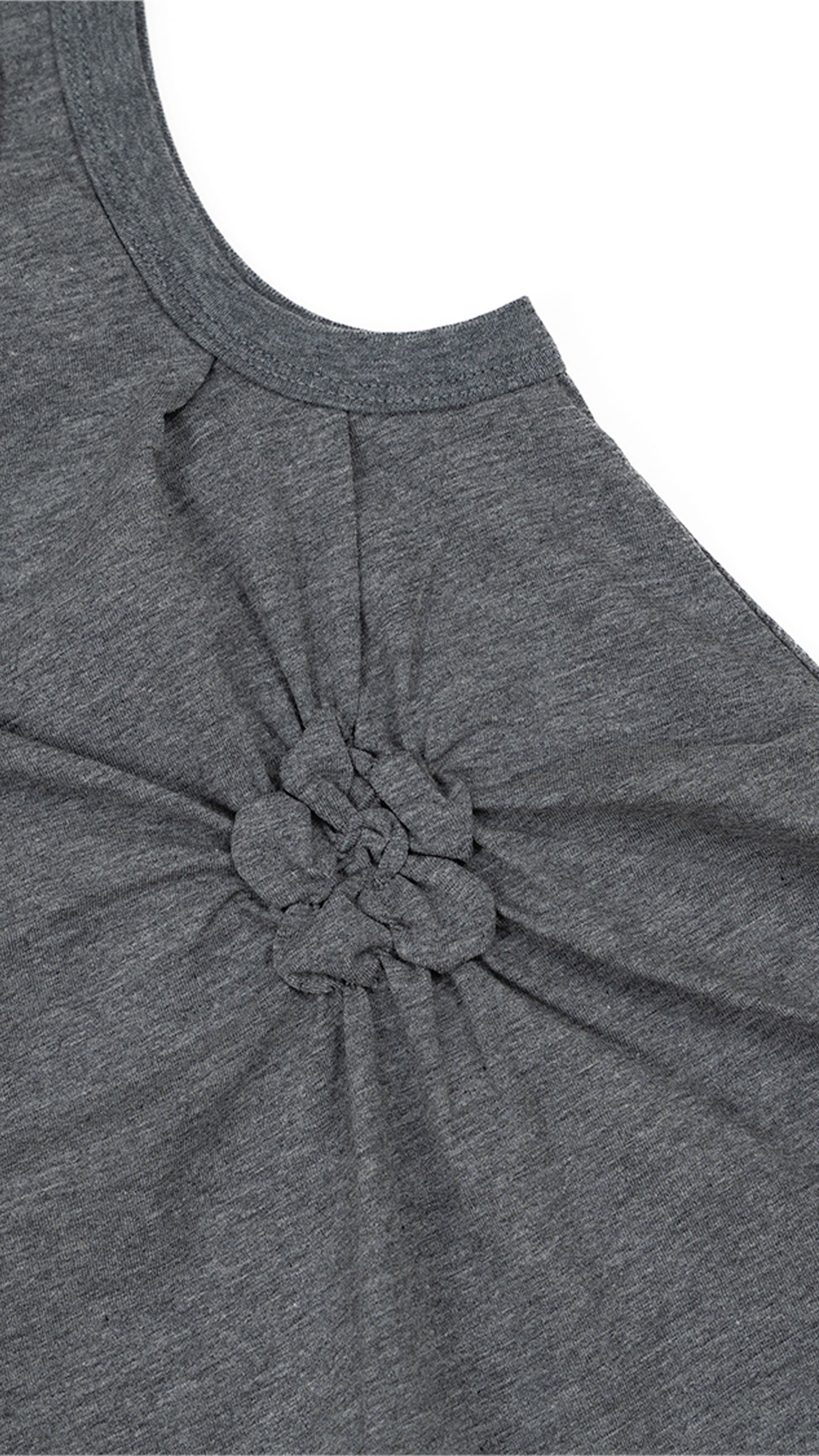 Draped Fabric-Rosettes Tank Top