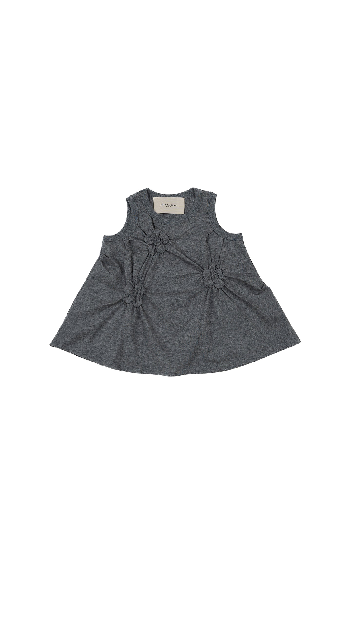 Draped Fabric-Rosettes Tank Top