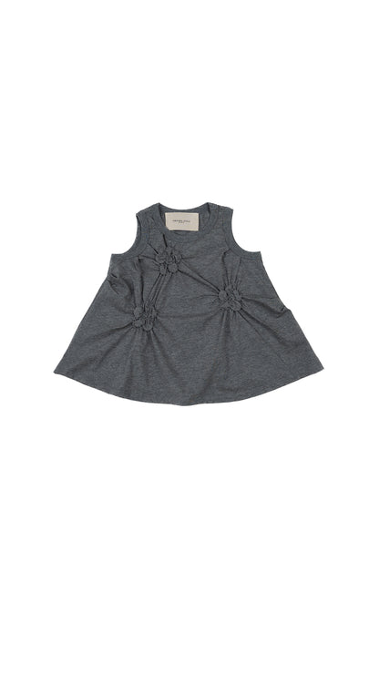 Draped Fabric-Rosettes Tank Top