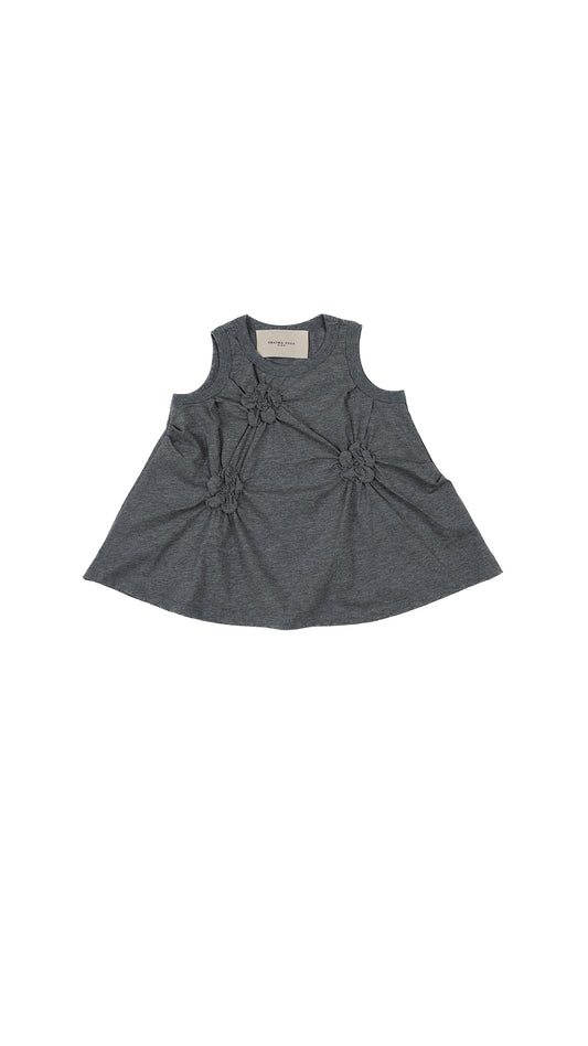 Draped Fabric-Rosettes Tank Top