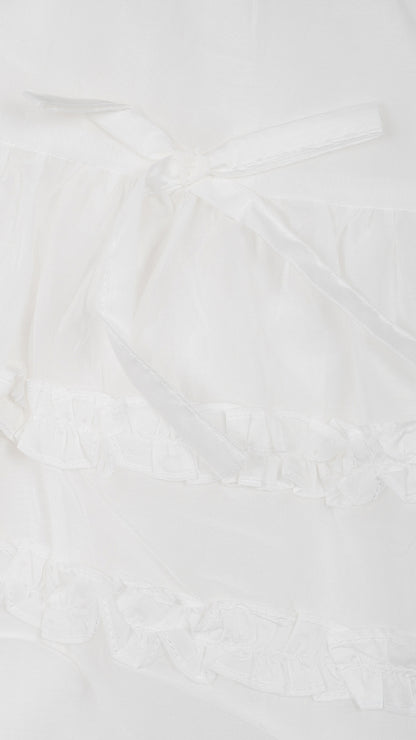 Tiered Ruffle & Lace Trim Skirt