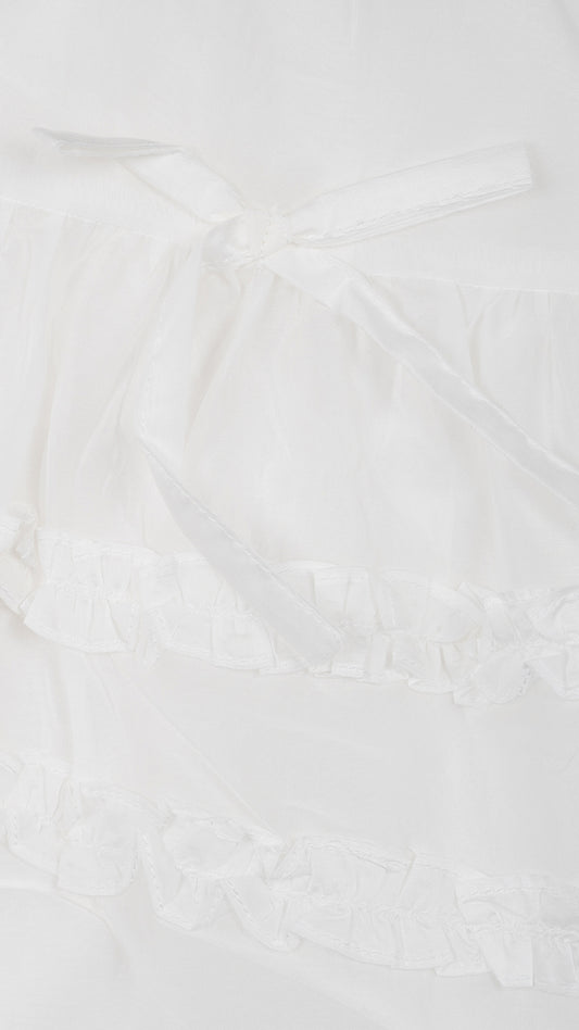 Tiered Ruffle & Lace Trim Skirt