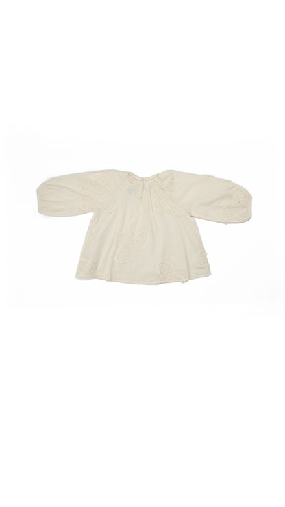 Braided Neck Detail Embroiderd Top