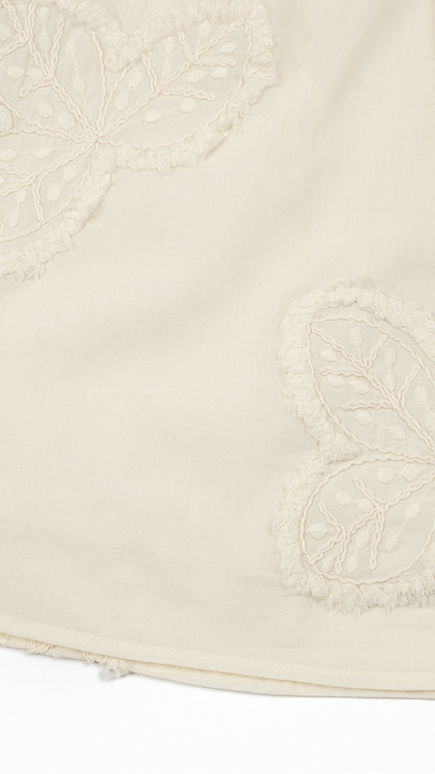 Braided Neck Detail Embroiderd Top