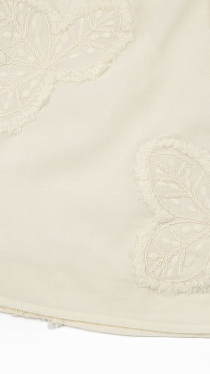 Braided Neck Detail Embroiderd Top
