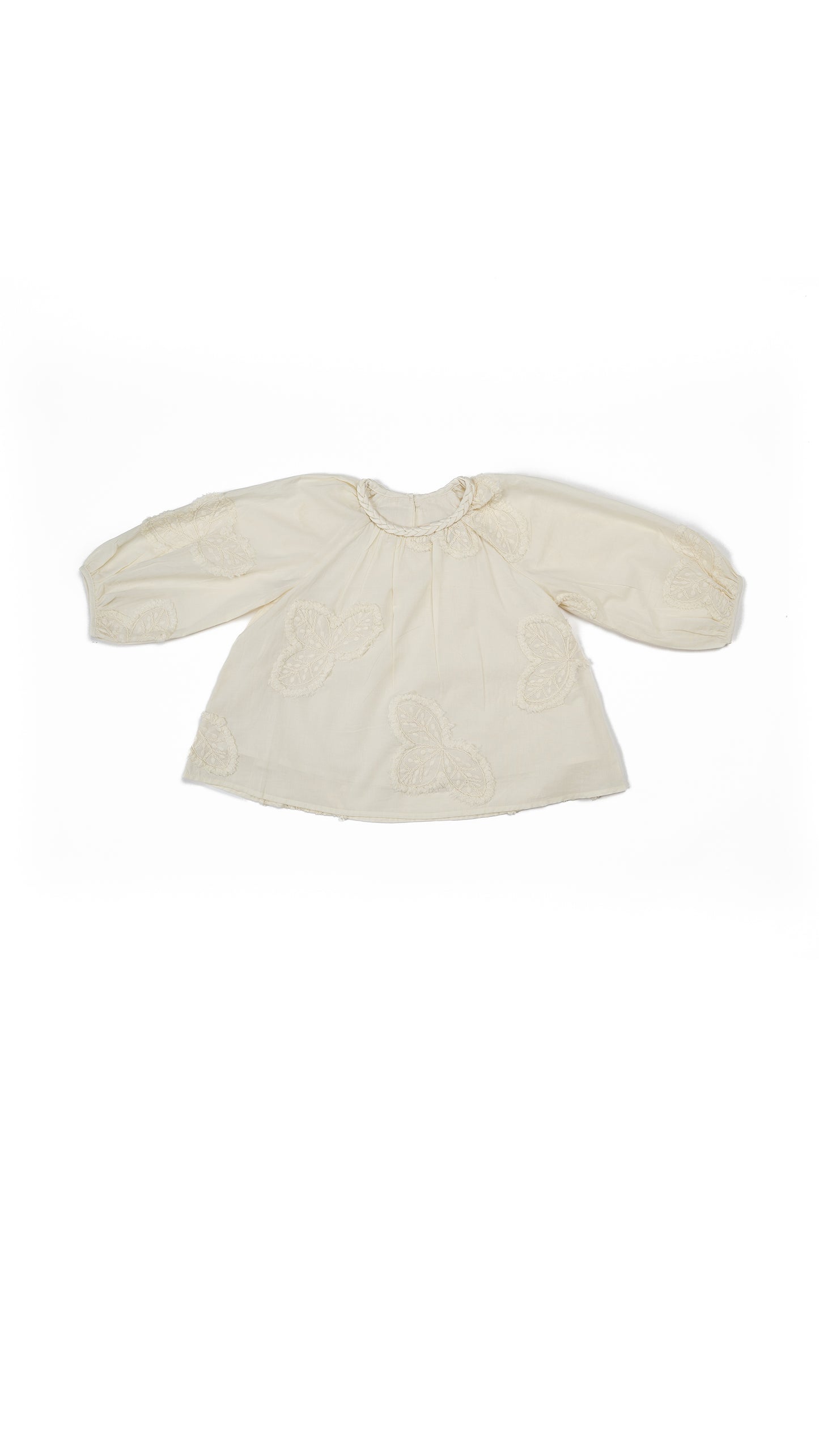Braided Neck Detail Embroiderd Top