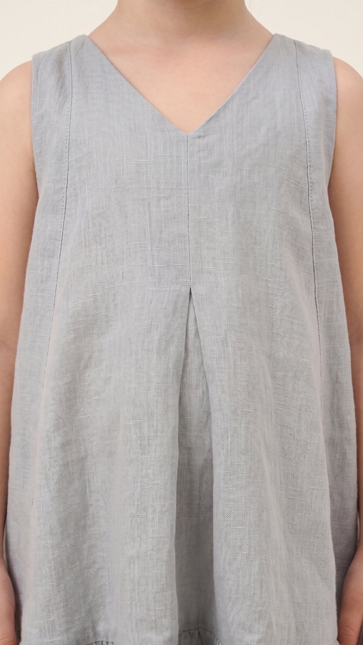 Inverted-Pleat Detail  Ruffle-Hem Dress