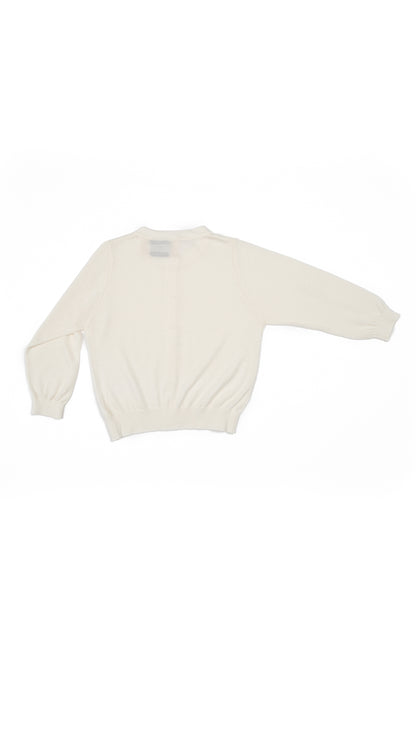 Fine-Knit Crew Neck Cardigan