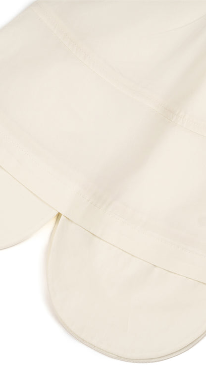 Paneled Scallop-Hem Trapeze Top