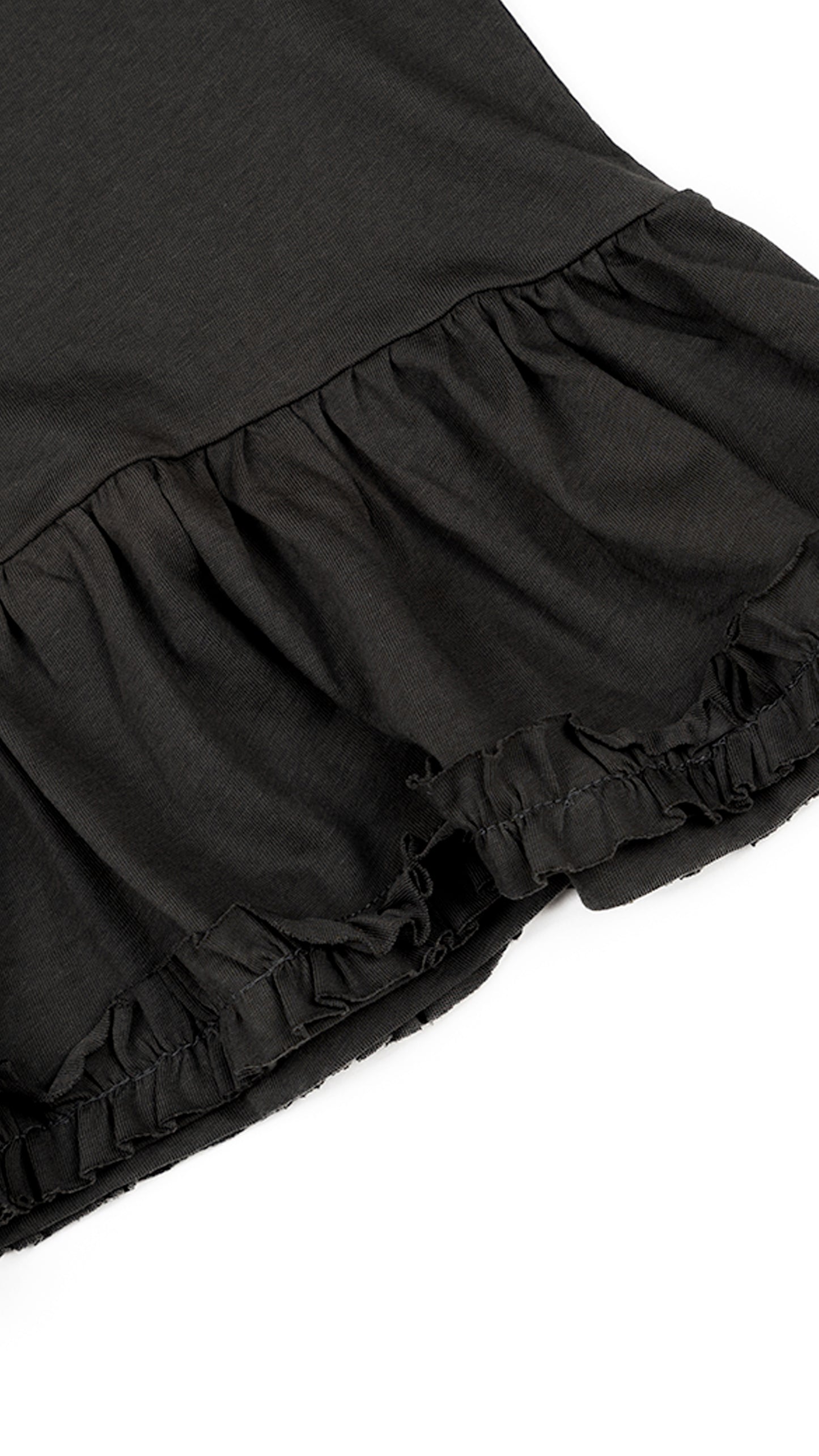 Ruffle-Hem T-Shirt & Sheer Cami Set
