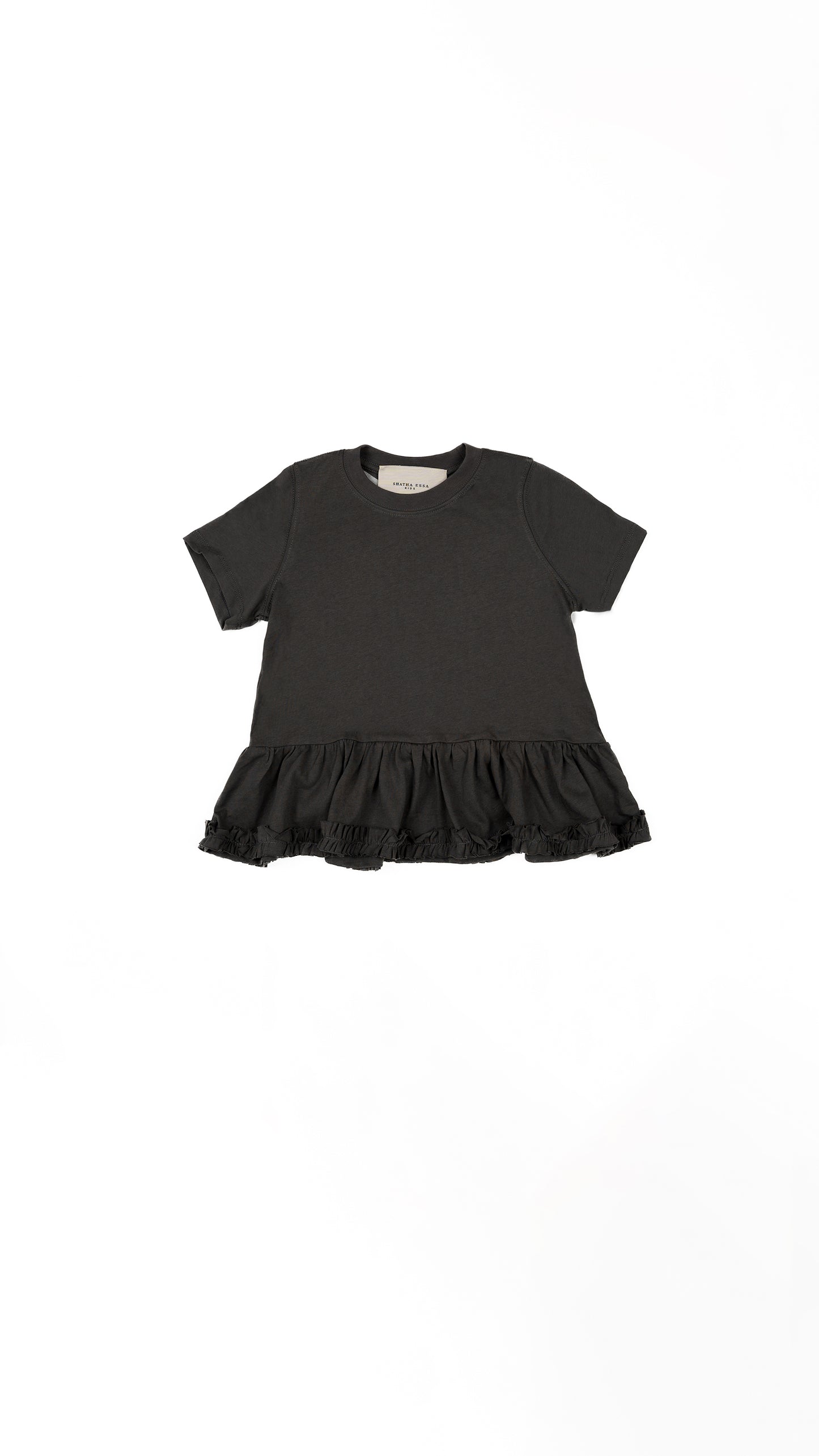 Ruffle-Hem T-Shirt & Sheer Cami Set