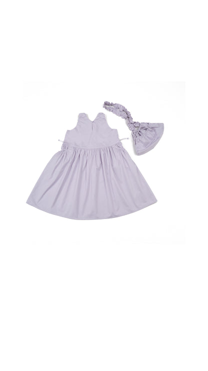 Ruched Pocket Detail Dress & Ruffle Strap Bag Set
