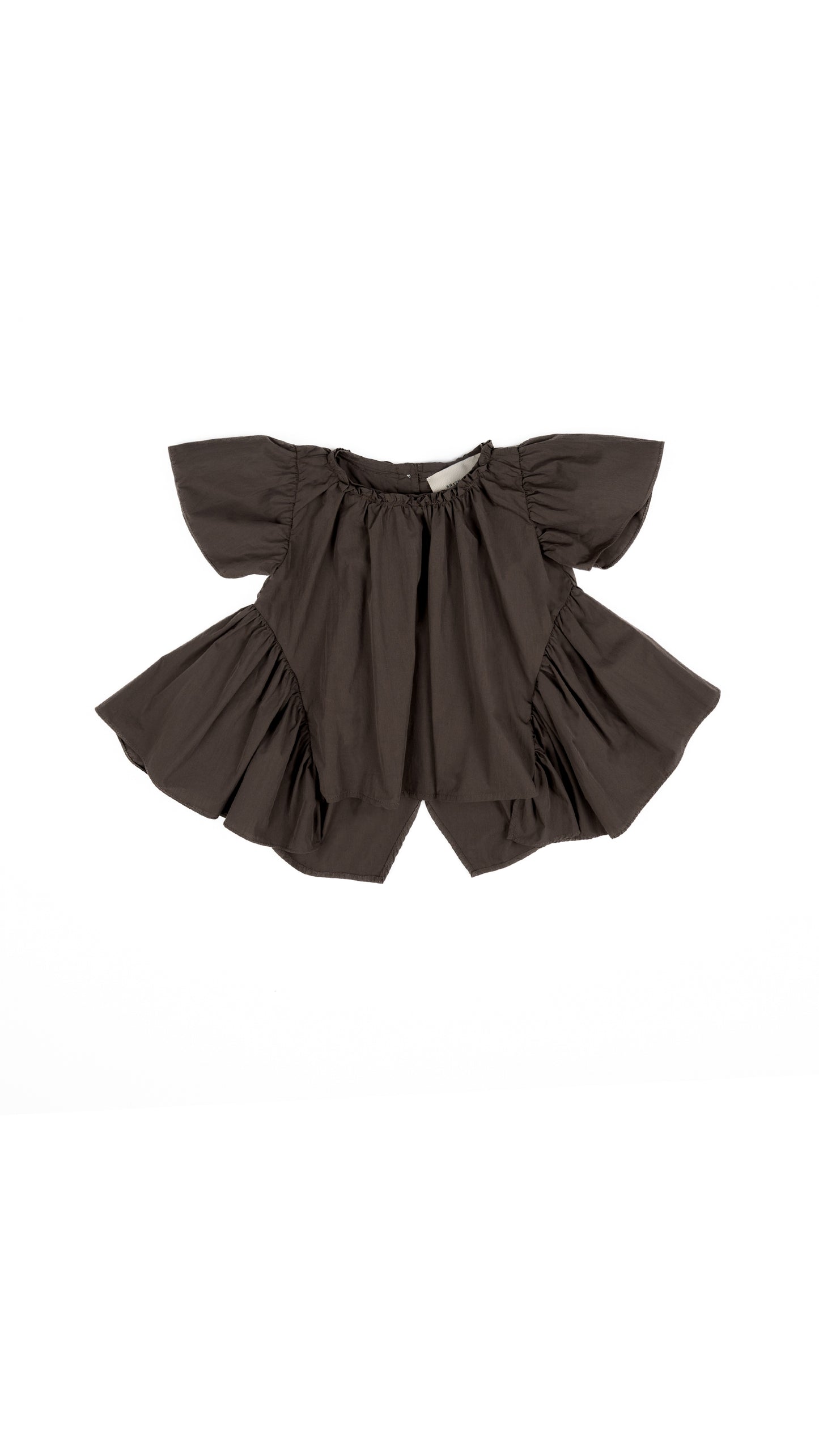 Frill-Neck Voluminous High-Low Top