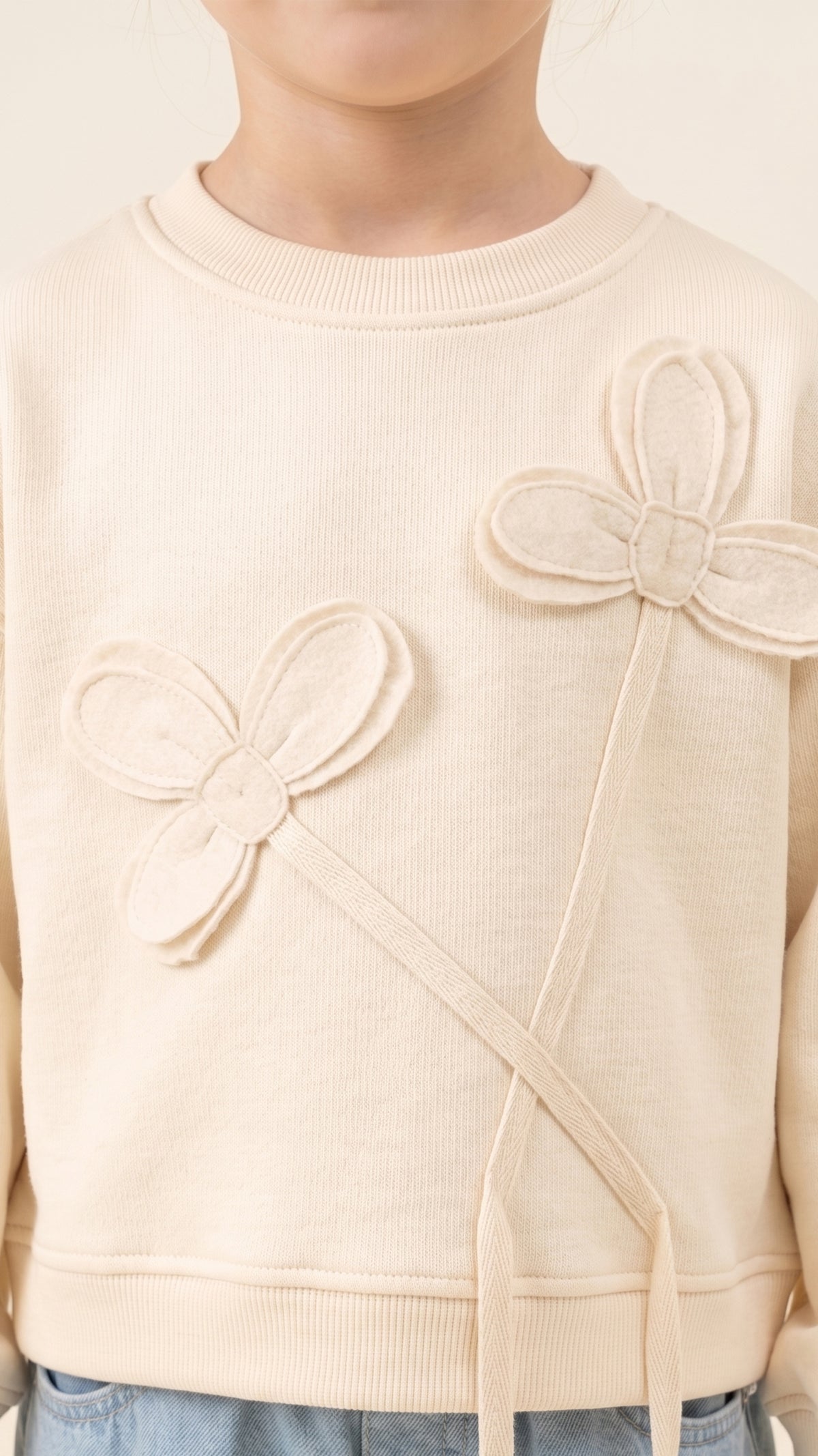 Flower Applique Sweatshirt