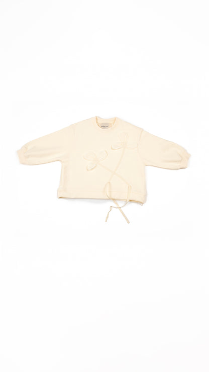 Flower Applique Sweatshirt