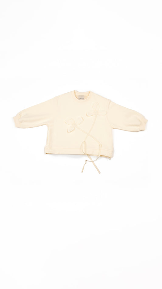 Flower Applique Sweatshirt