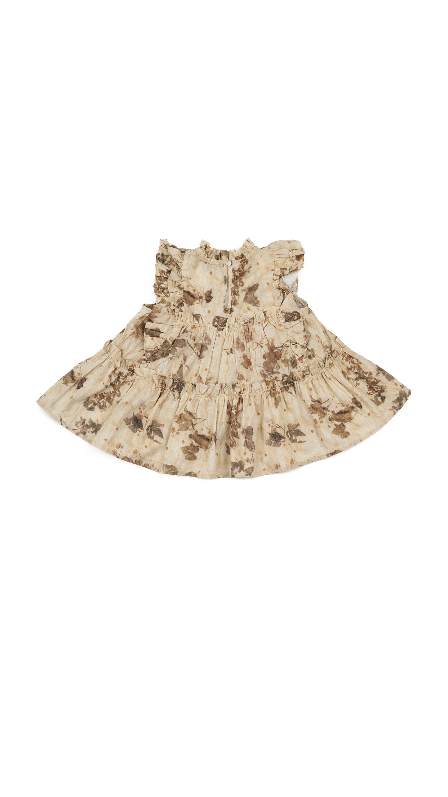Ruffle-Panels Tiered Botanical Print Top