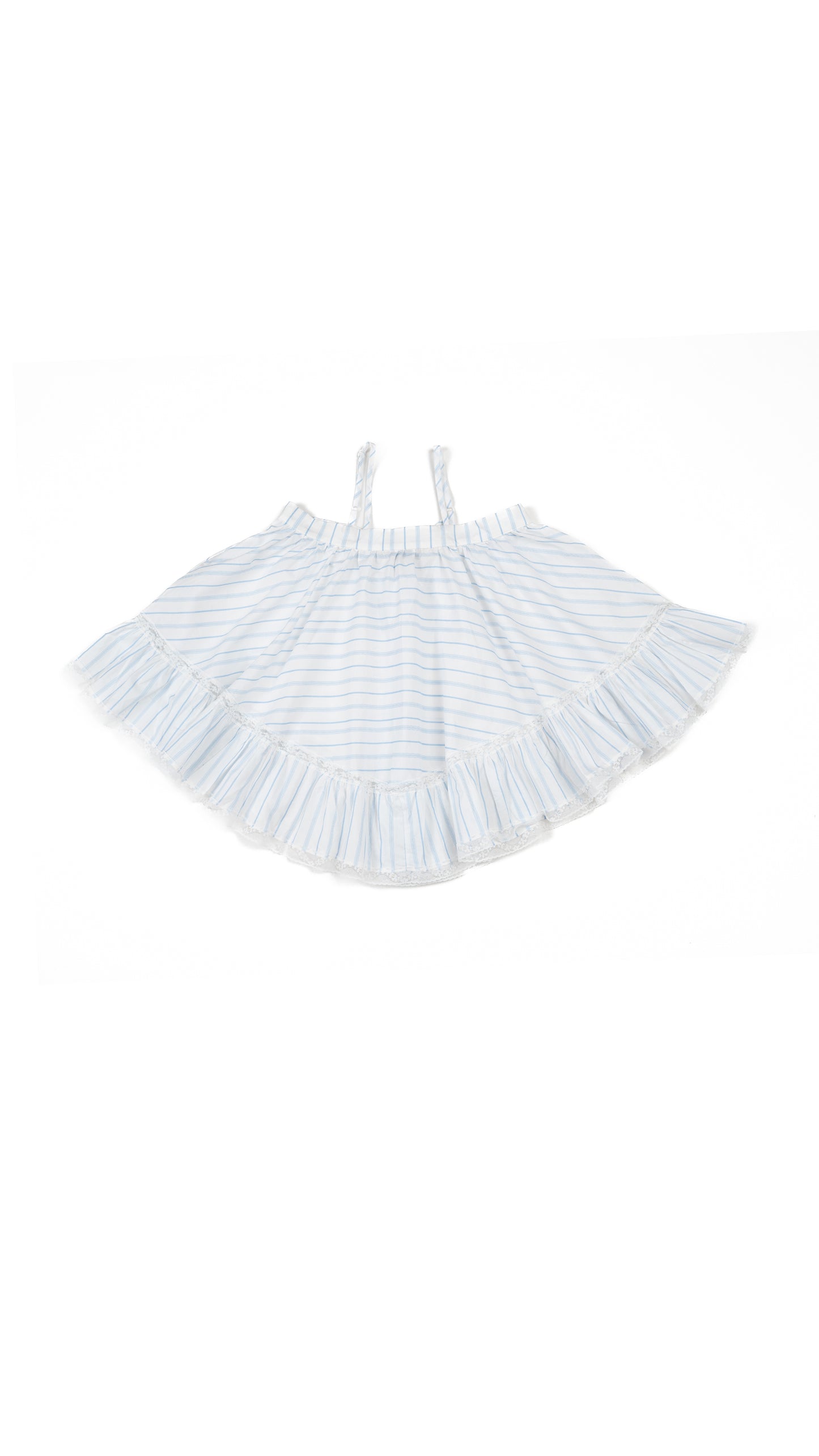 Striped Pinafore Slip Dress & Ribbed Tank Set