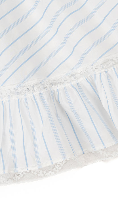 Striped Pinafore Slip Dress & Ribbed Tank Set
