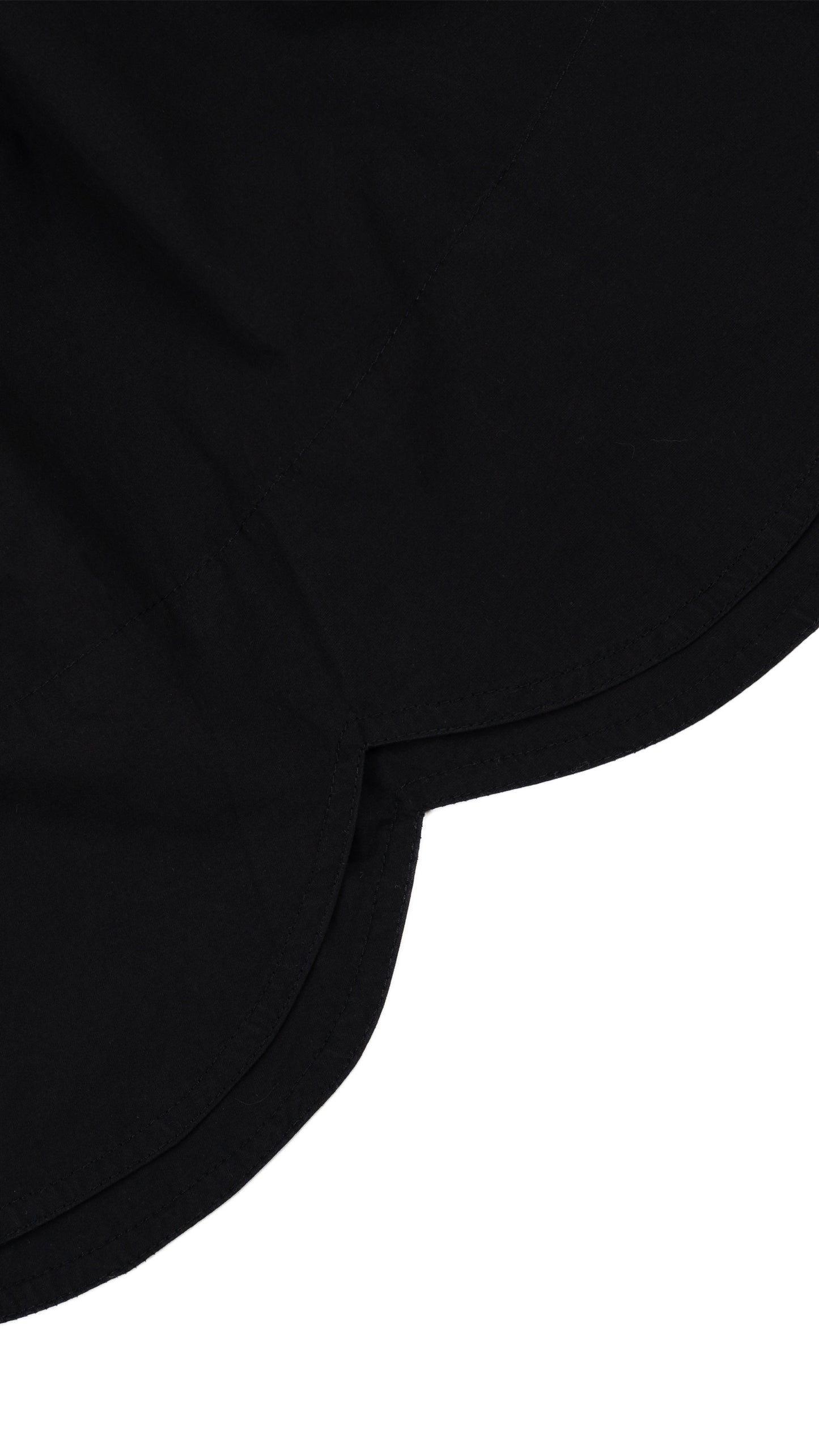 Asymmetric Scallop-Hem Skirt