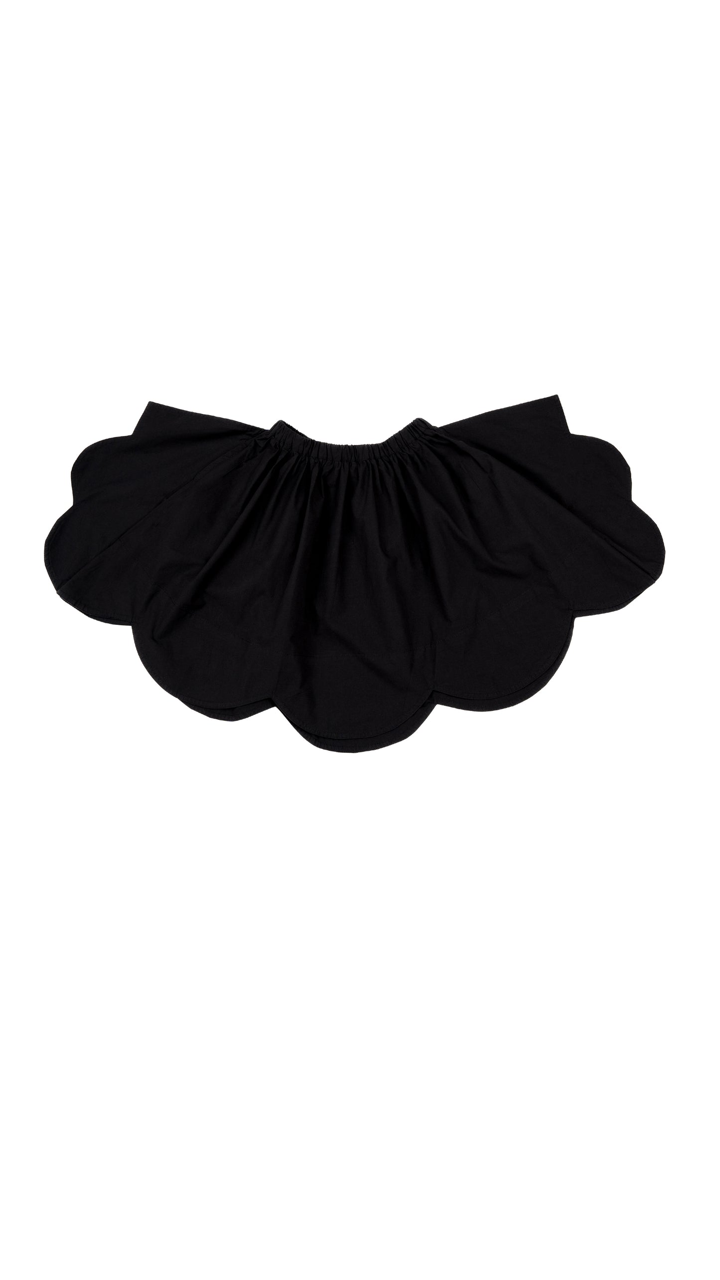Asymmetric Scallop-Hem Skirt