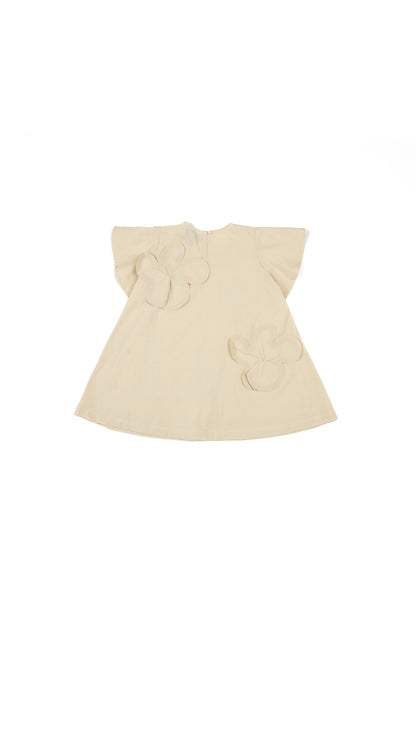 3D Floral Applique Trapeze Dress