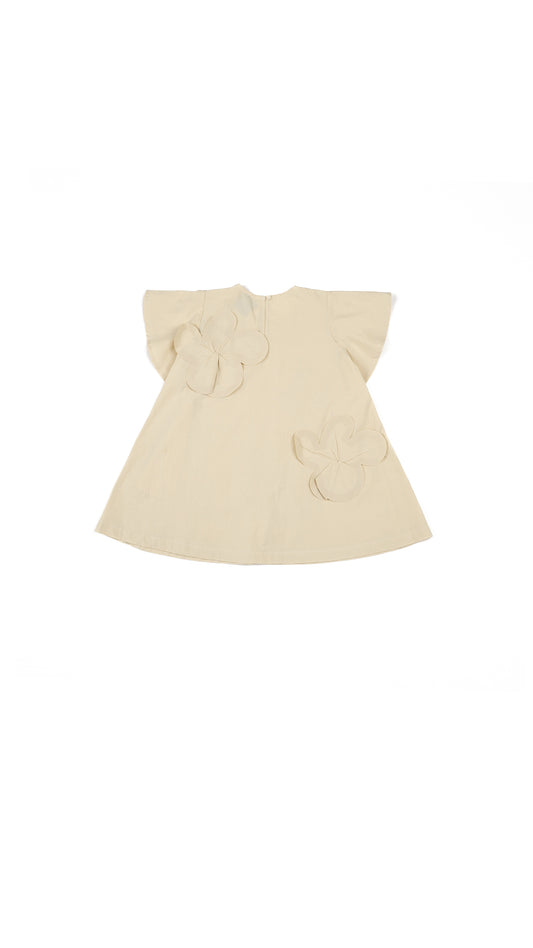 3D Floral Applique Trapeze Dress