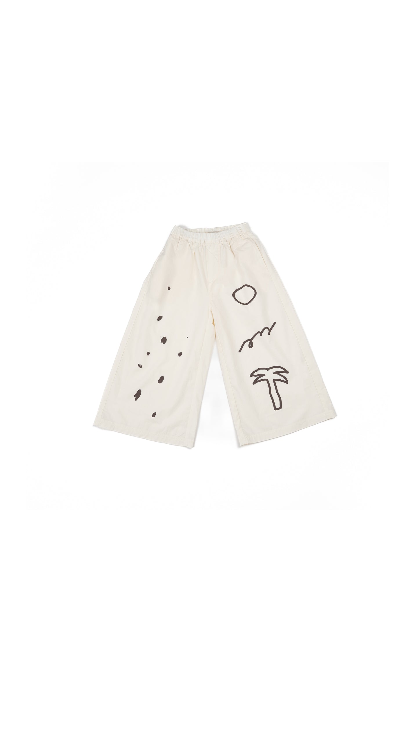 Abstract Doodle Wide-Leg Pants