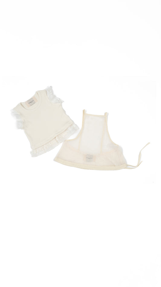 Mesh Halter Layering Top & Tank Top Set