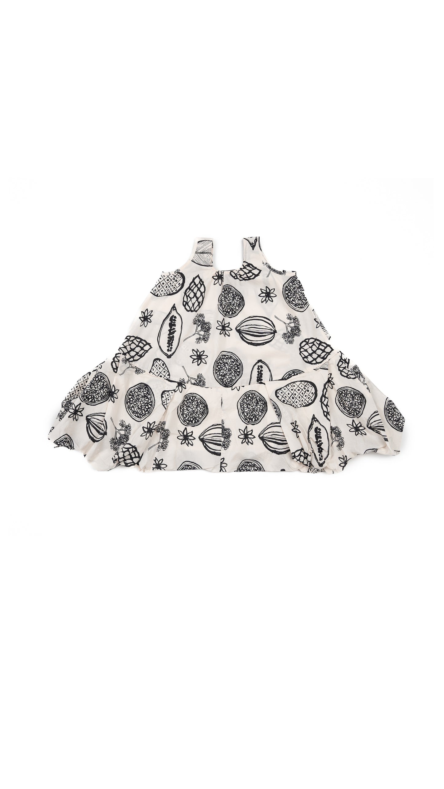 Printed Drop-Waist Bubble Dress