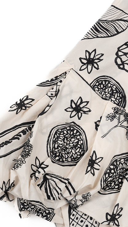 Printed Drop-Waist Bubble Dress