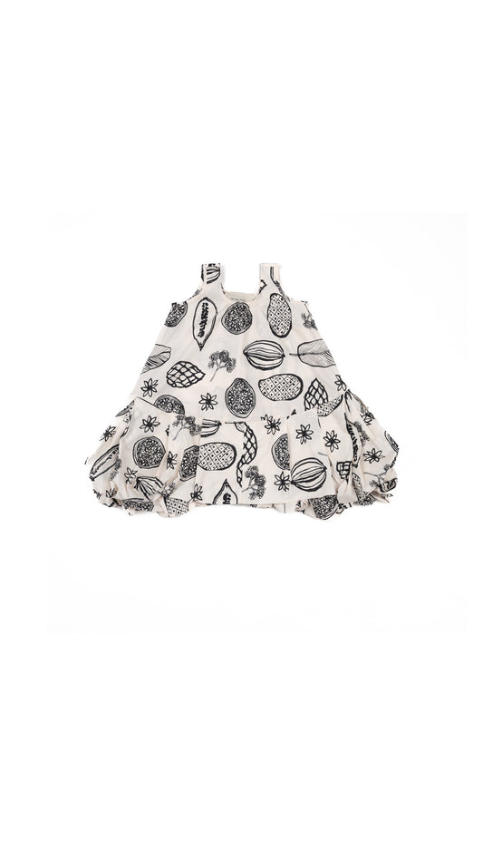 Printed Drop-Waist Bubble Dress
