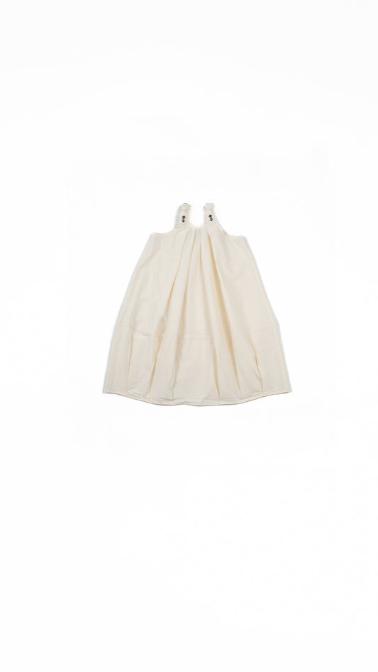 Knot-Strap Pinafore Balloon Dress