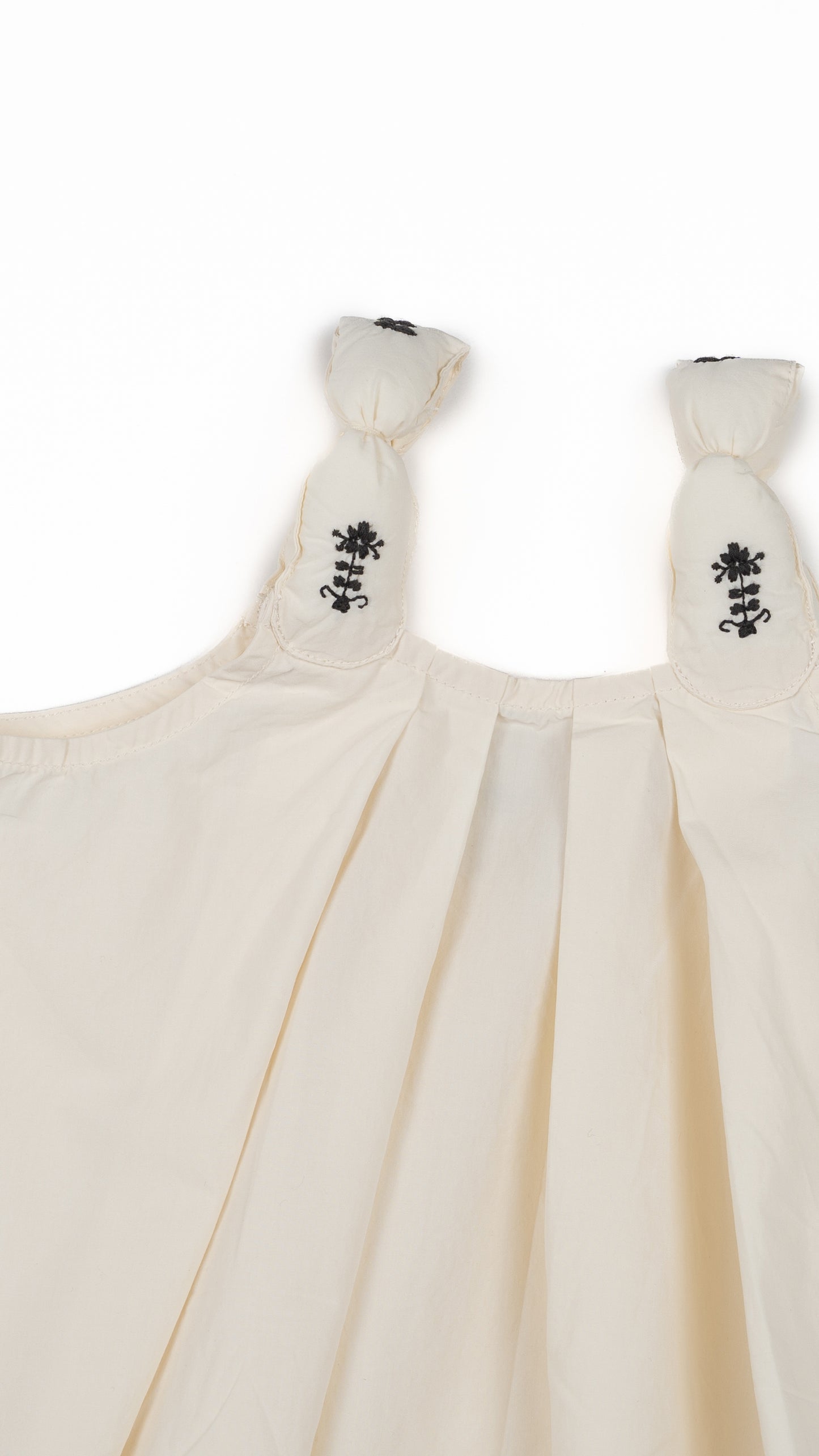 Knot-Strap Pinafore Balloon Dress