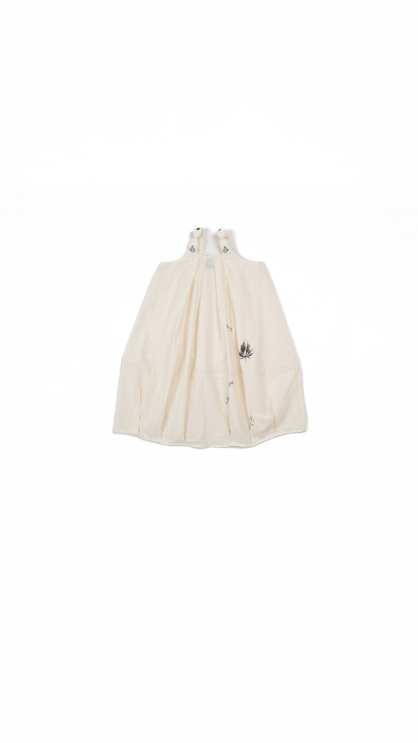 Knot-Strap Pinafore Balloon Dress