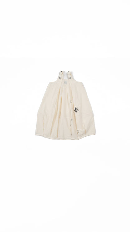 Knot-Strap Pinafore Balloon Dress